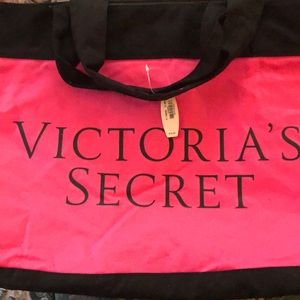 NWT VICTORIA'S SECRET PINK RED BEACH TOTE BAG